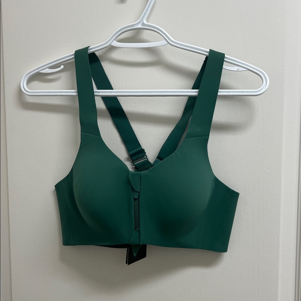 NWT Knix Catalyst Front Zip Sports Bra | Size 2 Green - Picture 7 of 11